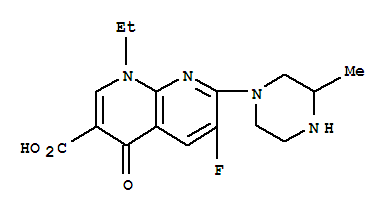 1-ethyl-6-fluoro-7-(3-methylpiperazin-1-yl)-4-oxo-1,4-dihydro-1,8-naphthyridine-3-carboxylic acid
