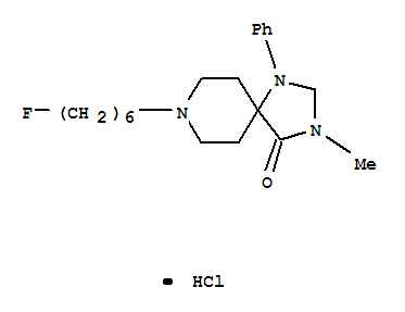 1,3,8-Triazaspiro[4.5]decan-4-one,8-(6-fluorohexyl)-3-methyl-1-phenyl-, hydrochloride (1:1)