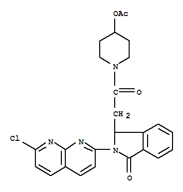 1H-Isoindol-1-one,3-[2-[4-(acetyloxy)-1-piperidinyl]-2-oxoethyl]-2-(7-chloro-1,8-naphthyridin-2-yl)-2,3-dihydro-