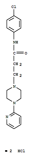N-(4-chlorophenyl)-3-[4-(pyridin-2-yl)piperazin-1-yl]propanamide dihydrochloride hydrate