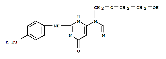 2-[(4-butylphenyl)amino]-9-[(2-hydroxyethoxy)methyl]-9H-purin-6-ol
