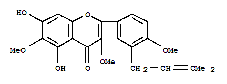 4H-1-Benzopyran-4-one,5,7-dihydroxy-3,6-dimethoxy-2-[4-methoxy-3-(3-methyl-2-buten-1-yl)phenyl]-
