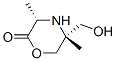 2-Morpholinone,5-(hydroxymethyl)-3,5-dimethyl-, (3R,5R)-rel-