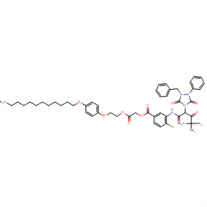 Benzoic acid,4-chloro-3-[[2-[3,5-dioxo-1-phenyl-2-(phenylmethyl)-1,2,4-triazolidin-4-yl]-4,4-dimethyl-1,3-dioxopentyl]amino]-,2-[2-[4-(dodecyloxy)phenoxy]ethoxy]-2-oxoethyl ester