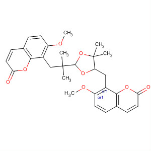 2H-1-Benzopyran-2-one,7-methoxy-8-[[2-[2-(7-methoxy-2-oxo-2H-1-benzopyran-8-yl)-1,1-dimethylethyl]-5,5-dimethyl-1,3-dioxolan-4-yl]methyl]-, trans-
