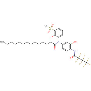 Tetradecanamide,N-[4-[(2,2,3,3,4,4,4-heptafluoro-1-oxobutyl)amino]-3-hydroxyphenyl]-2-[2-(methylsulfonyl)phenoxy]-