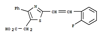 2-(2-(2-Fluorophenyl)ethenyl)-4-phenyl-5-thiazoleacetic acid