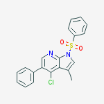 1H-Pyrrolo[2,3-b]pyridine, 4-chloro-3-methyl-5-phenyl-1-(phenylsulfonyl)-