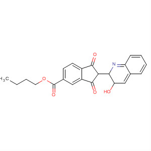 1H-Indene-5-carboxylic acid,2,3-dihydro-2-(3-hydroxy-2-quinolinyl)-1,3-dioxo-, butyl ester
