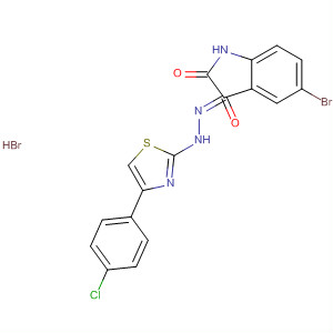 1H-Indole-2,3-dione, 5-bromo-,3-[[4-(4-chlorophenyl)-2-thiazolyl]hydrazone], monohydrobromide