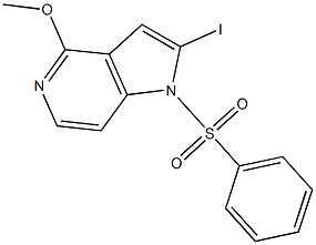 1-(Phenylsulfonyl)-2-iodo-4-methoxy-5-azaindole