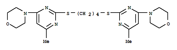 4,4'-{butane-1,4-diylbis[sulfanediyl(6-methylpyrimidine-4,2-diyl)]}dimorpholine
