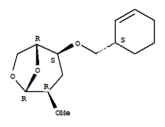 .beta.-D-ribo-Hexopyranose, 1,6-anhydro-4-O-(2-cyclohexen-1-ylmethyl)-3-deoxy-2-O-methyl-, (S)-