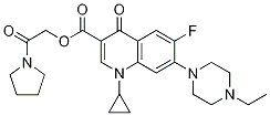 3-Quinolinecarboxylic acid, 1-cyclopropyl-7-(4-ethyl-1-piperazinyl)-6-fluoro-1,4-dihydro-4-oxo-, 2-oxo-2-(1-pyrrolidinyl)ethyl ester