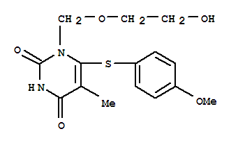 1-((2-Hydroxyethoxy)methyl)-6-((4-methoxyphenyl)thio)thymine