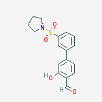 2-hydroxy-4-(3-pyrrolidin-1-ylsulfonylphenyl)benzaldehyde