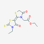 3-THIAZOLIDINEACETIC ACID, 2-(3-ETHYL-4-OXO-2-THIOXO-5-THIAZOLIDINYLIDENE)-4-OXO-, ETHYL ESTER