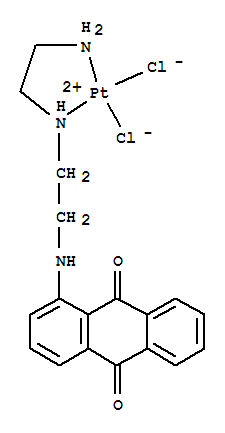 platinum(2+) dichloride 1-({2-[(2-aminoethyl)amino]ethyl}amino)anthracene-9,10-dione (1:1)