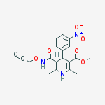 1,4-DIHYDRO-2,6-DIMETHYL-4-(3-NITROPHENYL)-5-(((2-PROPYNYLOXY)AMINO)CARBONYL)-3-PYRIDINECARBOXYLIC ACID METHYL ESTER