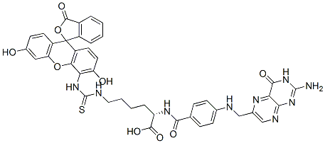 N(alpha)-pteroyl-N(epsilon)-(4-fluoresceinthiocarbamoyl)lysine