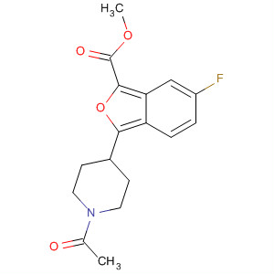 2-Benzofurancarboxylic acid, 3-(1-acetyl-4-piperidinyl)-6-fluoro-, methylester