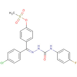Hydrazinecarboxamide,2-[(4-chlorophenyl)[4-[(methylsulfonyl)oxy]phenyl]methylene]-N-(4-fluorophenyl)-, (E)-