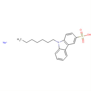9H-Carbazole-3-sulfonic acid, 9-heptyl-, sodium salt