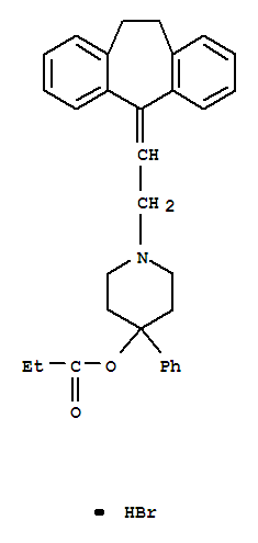 1-[2-(10,11-dihydro-5H-dibenzo[a,d][7]annulen-5-ylidene)ethyl]-4-phenylpiperidin-4-yl propanoate hydrobromide (1:1)