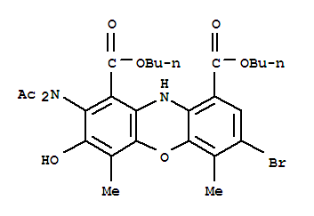 dibutyl 7-bromo-2-(diacetylamino)-3-hydroxy-4,6-dimethyl-10H-phenoxazine-1,9-dicarboxylate