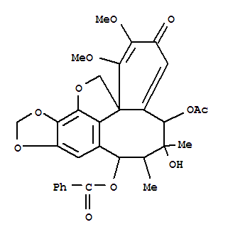 3H,14H-Benzo[1,8]cycloocta[1,2,3-cd][1,3]dioxolo[4,5-g]benzofuran-3-one,5-(acetyloxy)-8-(benzoyloxy)-5,6,7,8-tetrahydro-6-hydroxy-1,2-dimethoxy-6,7-dimethyl-,[5S-(5a,6b,7b,8b,14aR*)]-