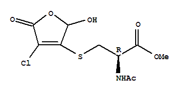 L-Cysteine,N-acetyl-S-(4-chloro-2,5-dihydro-2-hydroxy-5-oxo-3-furanyl)-, methyl ester