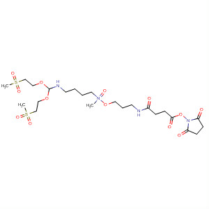 9-Oxa-12-thia-2,7-diazatridecanoic acid,7-[3-[[4-[(2,5-dioxo-1-pyrrolidinyl)oxy]-1,4-dioxobutyl]amino]propyl]-8-oxo-, 2-(methylsulfonyl)ethyl ester, 12,12-dioxide