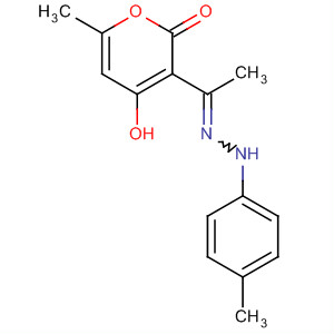 2H-Pyran-2-one,4-hydroxy-6-methyl-3-[1-[(4-methylphenyl)hydrazono]ethyl]-