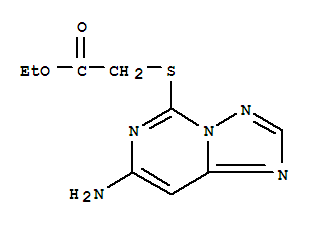 Acetic acid, [[7-amino-(1,2,4)triazolo(1,5-c)pyrimidin-5-yl]thio]-, ethyl ester