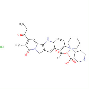 [1,4'-Bipiperidine]-1'-carboxylic acid,9,11-dihydro-8-methyl-9-oxo-7-(1-oxopropyl)indolizino[1,2-b]quinolin-2-yl ester, monohydrochloride