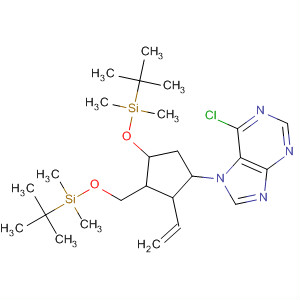 7H-Purine,6-chloro-7-[4-[[(1,1-dimethylethyl)dimethylsilyl]oxy]-3-[[[(1,1-dimethylethyl)dimethylsilyl]oxy]methyl]-2-ethenylcyclopentyl]-