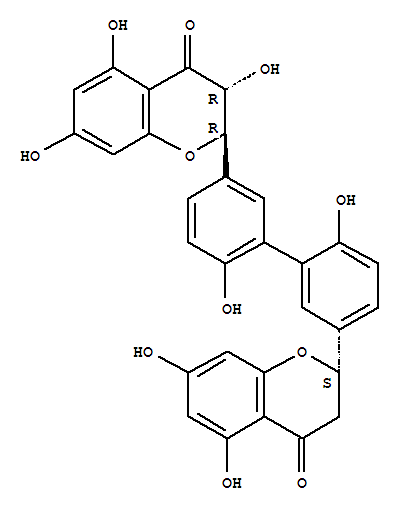 4H-1-Benzopyran-4-one,2-[5'-(3,4-dihydro-5,7-dihydroxy-4-oxo-2H-1-benzopyran-2-yl)-2',6-dihydroxy[1,1'-biphenyl]-3-yl]-2,3-dihydro-3,5,7-trihydroxy-,[2R-[2a(S*),3b]]-