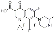 3-quinolinecarboxylic acid, 1-cyclopropyl-6-fluoro-1,4-dihydro-7-(3-methyl-1-piperazinyl)-4-oxo-8-(trifluoromethyl)-
