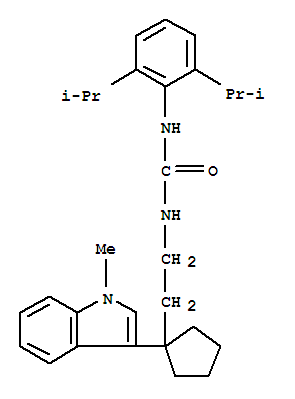 1-[2,6-bis(1-methylethyl)phenyl]-3-{2-[1-(1-methyl-1H-indol-3-yl)cyclopentyl]ethyl}urea