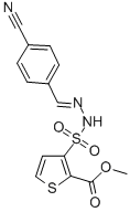 2-Thiophenecarboxylic acid, 3-((((4-cyanophenyl)methylene)hydrazino)su lfonyl)-, methyl ester