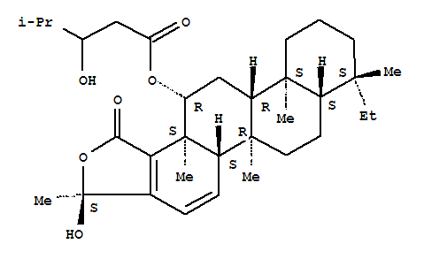 D(17a)-Homopregna-15,17-diene-17a-carboxylicacid,4-ethyl-20,20-dihydroxy-12-[(3-hydroxy-4-methyl-1-oxopentyl)oxy]-4,8-dimethyl-,g-lactone, (4b,5a,12b,20S)-