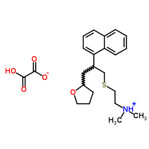 N,N-dimethyl-2-{[2-naphthalen-1-yl-3-(tetrahydrofuran-2-yl)propyl]sulfanyl}ethanamine ethanedioate