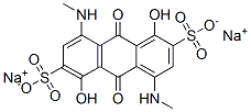 disodium 9,10-dihydro-1,5-dihydroxy-4,8-bis(methylamino)-9,10-dioxoanthracene-2,6-disulphonate