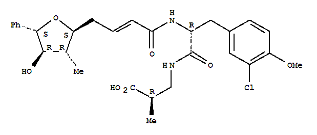 b-Alanine,N-[3-chloro-O-methyl-N-[1-oxo-4-(tetrahydro-4-hydroxy-3-methyl-5-phenyl-2-furanyl)-2-butenyl]-D-tyrosyl]-2-methyl-,[2S-[2a[E(S*)],3b,4a,5b]]-