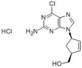 (1S_4R)-4-(2-amino-6-chloro-9H-purin-9-yl)-2-cyclopentene-1-methanol hydrochloride