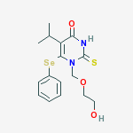 4(1H)-PYRIMIDINONE,2,3-DIHYDRO-1-[(2-HYDROXYETHOXY)METHYL]-5-(1-METHYLETHYL)-6-(PHENYLSELENO)-2-THIOXO-
