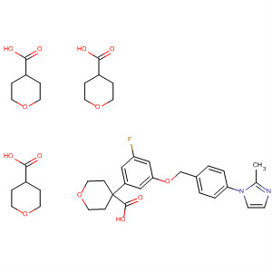 2H-Pyran-4-carboxylic acid,4-[3-fluoro-5-[[4-(2-methyl-1H-imidazol-1-yl)phenyl]methoxy]phenyl]tetrahydro-