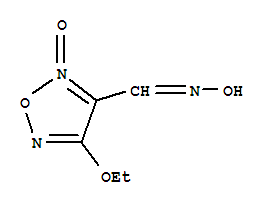 1,2,5-Oxadiazole-3-carboxaldehyde,4-ethoxy-, oxime, 2-oxide