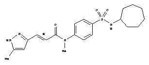 2-Propenamide,N-[4-[(cycloheptylamino)sulfonyl]phenyl]-N-methyl-3-(5-methyl-1H-pyrazol-3-yl)-,(E)-