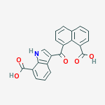 1H-INDOLE-7-CARBOXYLIC ACID 3-[(8-CARBOXY-1-NAPHTHALENYL)CARBONYL]-